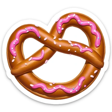 cute pretzel pink sticker