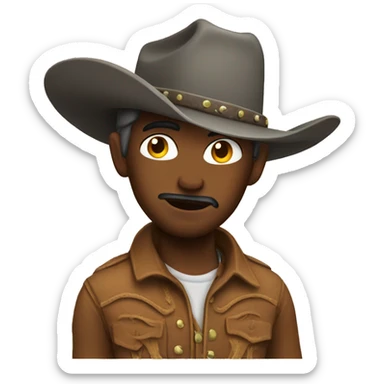 cowboy sighing sticker