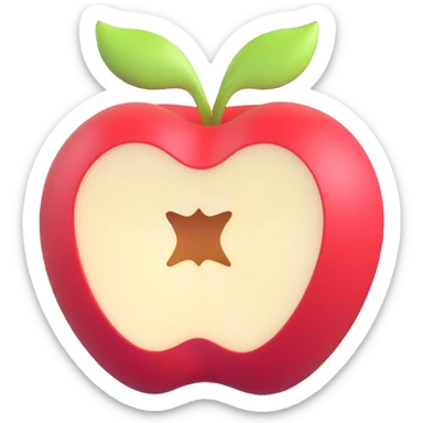 sliced apple sticker