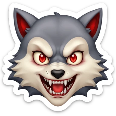 A high bread of vampire and wolf  sticker