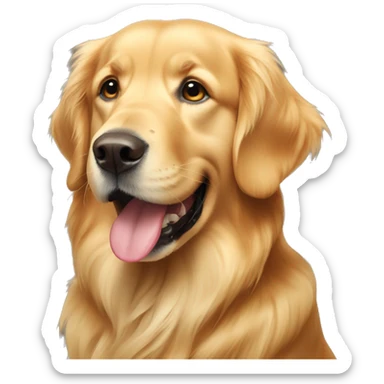 A golden retriever that loves food sticker