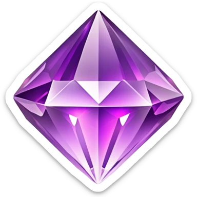Bejeweled purple magic crystal sticker