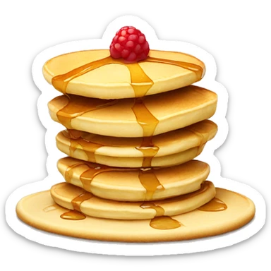 Pancake with letter j sticker