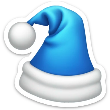Blue Christmas hat sticker