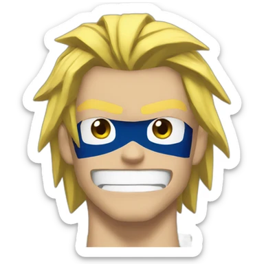 All might hero motivated sticker