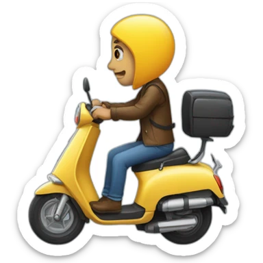 Zemmour sur un scooter en roue arrière sticker