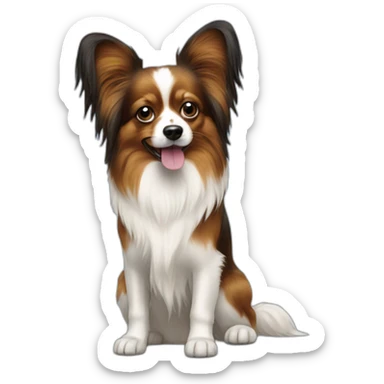 papillon dog sticker