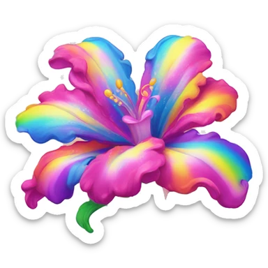 Lisa frank flower sticker