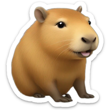capybara in a suti sticker