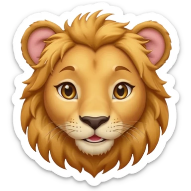 Happy cute Lioness sticker