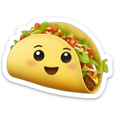 Happy Mexican taco sticker