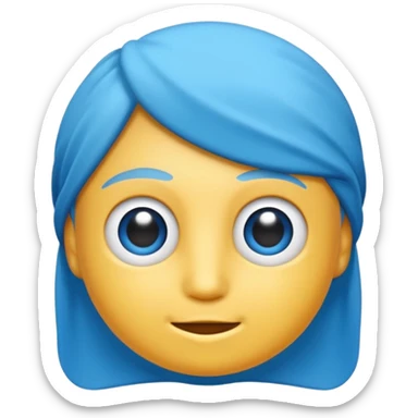 cartella azzurra senza faccia  sticker