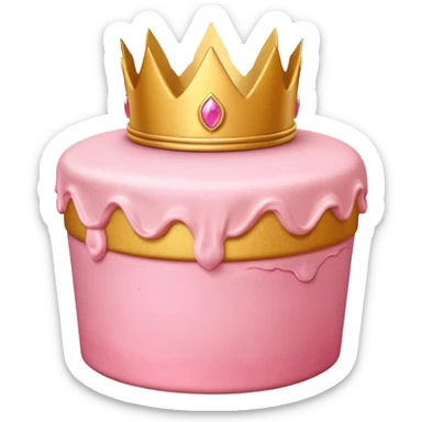 Princess peach cake sticker