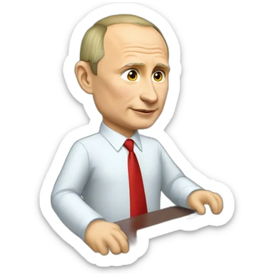 Vladimir Putin learning c++ sticker