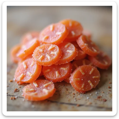 realistic sour candy, photorealistic style sticker