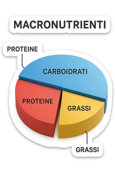 Piano A Macro nutrizionale GRAFICO in 3d in italiano sticker