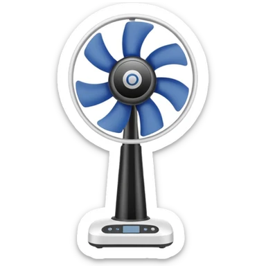 tower fan blowing air sticker