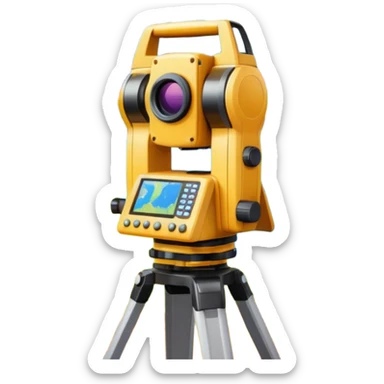Digital survey using total station instruments sticker