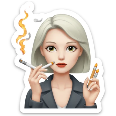 femme qui fume sticker