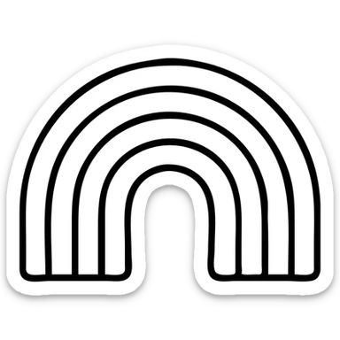 5 striped rainbow sticker