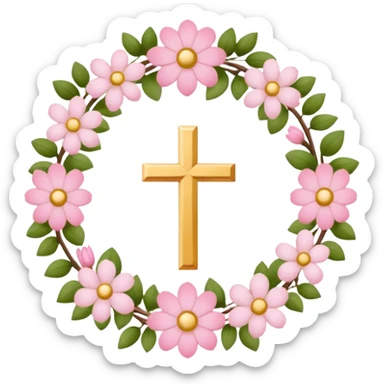make a catholic catechism with very girly pink tones sticker
