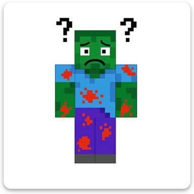 Edit the character in the reference image to have a confused expression while keeping the original style, outfit, and colors exactly as in the reference image. sticker