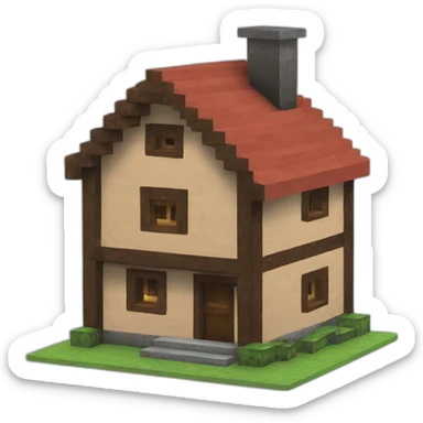 Minecraft house sticker