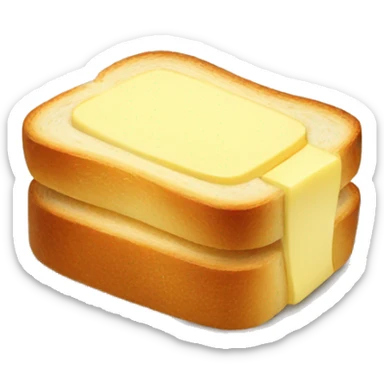 Butter Toast happy sticker