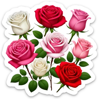 Assortment of roses sticker
