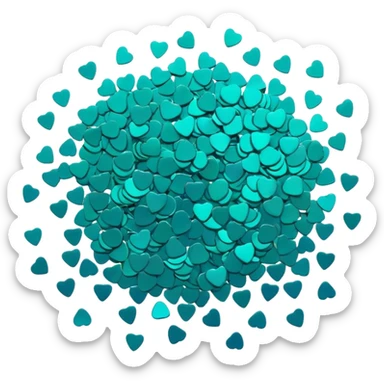 Teal celebration pop sticker