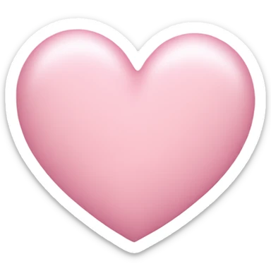 light pink heart sticker