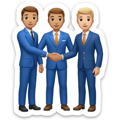 Mechanic and gentleman shaking hands sticker