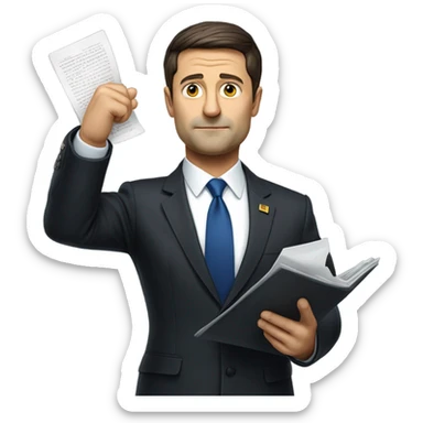 the president zelenskiy takes the oath sticker
