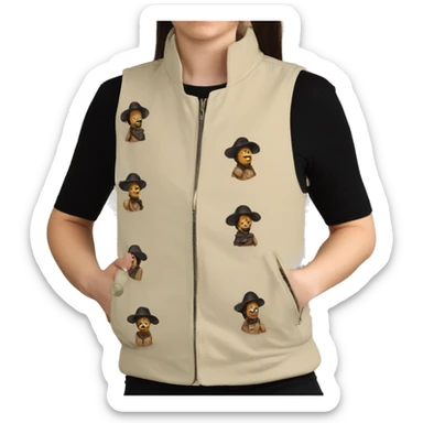 Three Musketeers sleeveless beige jacket sticker