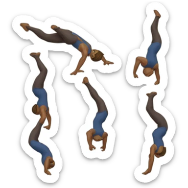 medieval circus acrobat doing a backflip sticker