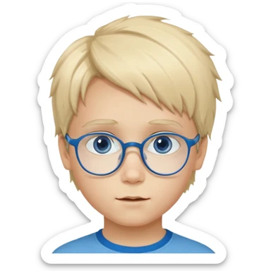 Ein junges Mädchen mit klaren, blauen Augen und wellig-glattem Haar, hellem Teint mit sanftem Glow. Zarte, harmonische Gesichtszüge, ruhiger, freundlicher Ausdruck. Dezente Brille, moderner, minimalistischer Stil. Gesamtwirkung: intelligent, feminin, natürlich schön, leicht verträumt und stilvoll sticker