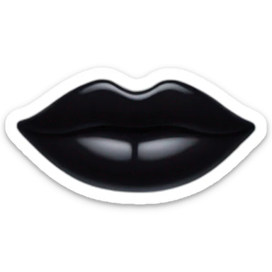 lips with black lipstick sticker