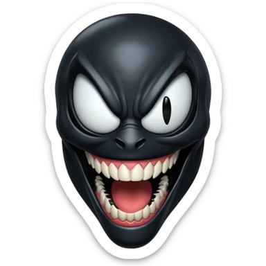 Venom symbiote smiling (smaller) sticker