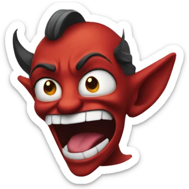 Devilish smile sticker