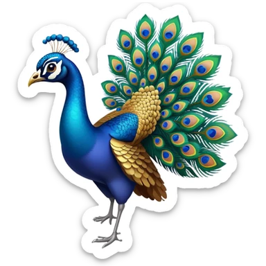 The peacock ran away sticker