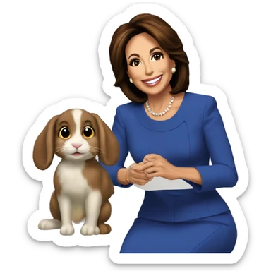 jeanine pirro interviewing rabbit sticker