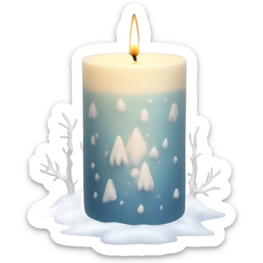 winter aesthetic candle sticker