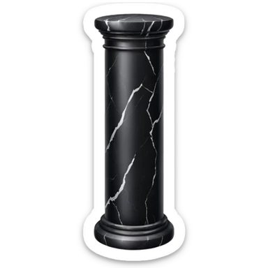 Black marble pillar  sticker