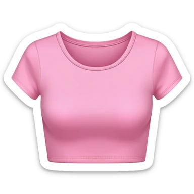 super realistic pink crop top tshirt sticker