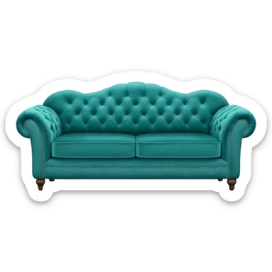 Teal couch sticker
