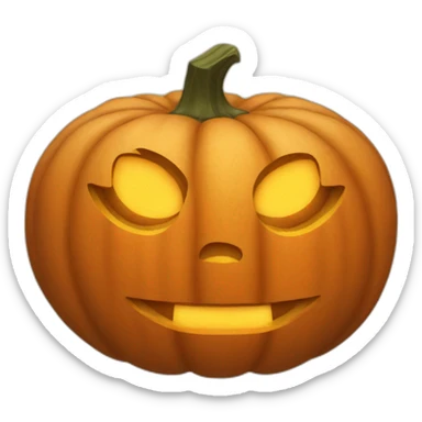 Carved pumpkin sticker