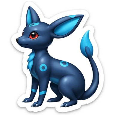 Blue Shiny Umbreon-Salandit sticker
