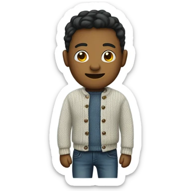 Emoji with a jeans and a sweater sticker