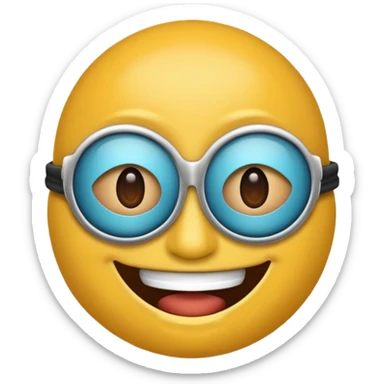 El emoji de la risa turbia con una máscara  sticker
