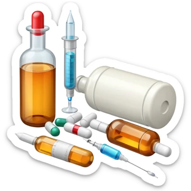 alcohol pills and drugs and serynge  sticker